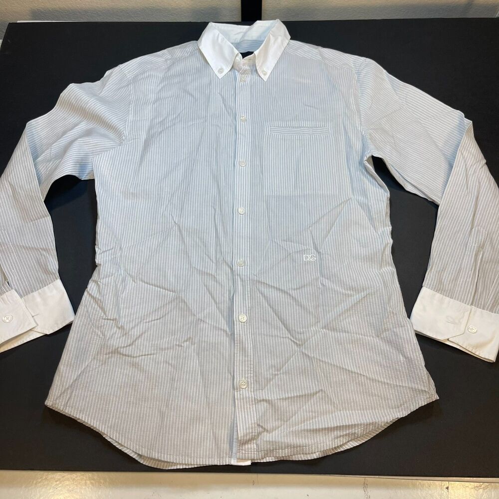 DOLCE & GABANNA D&G Brad Button Up Dress SHIRT Sz Mens 15 3/4